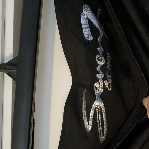 Shiny Shimmer Black Leggings - Picture 3 of 3